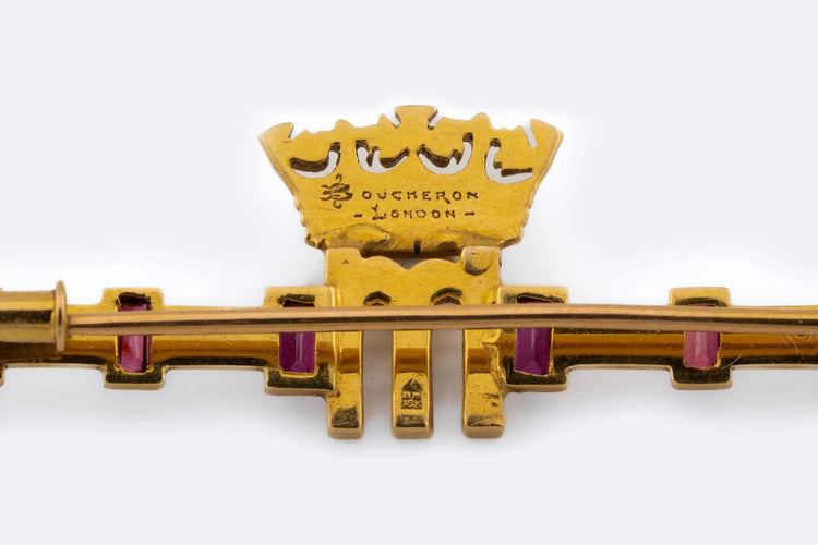 Broche Oro Giallo Spille in oro giallo con rubini 58 Facettes SPL38