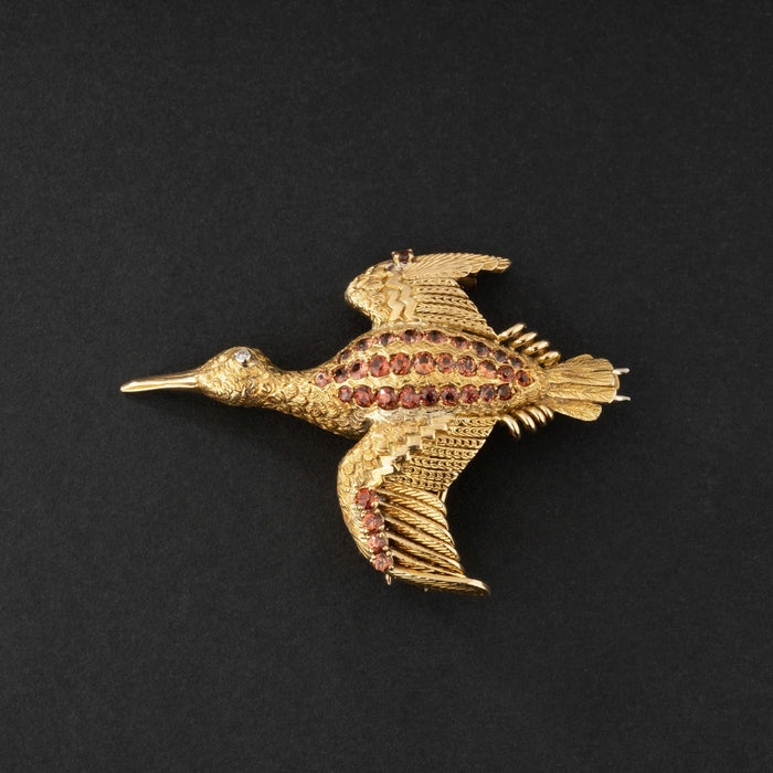 Broche HERMES - Broche oiseau en or jaune 58 Facettes