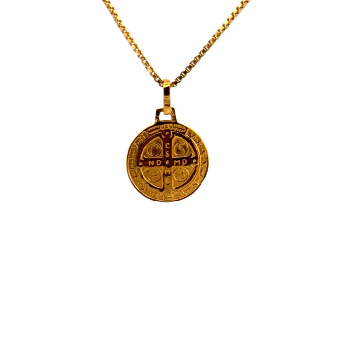 Saint-Benoit-Medaille aus Gelbgold