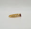 Bague 55.5 Bague or jaune sertie d’un rubis et diamants 58 Facettes
