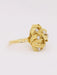 Bague 58 Bague dome fleur or jaune diamants 58 Facettes J604