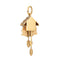 Pendentif Breloque d'horloge à coucou vintage années 60 en or jaune 58 Facettes G14179
