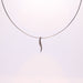 Collier Collier or blanc avec pendentif forme vague serti de diamants 58 Facettes