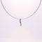 Collier Collier or blanc avec pendentif forme vague serti de diamants 58 Facettes