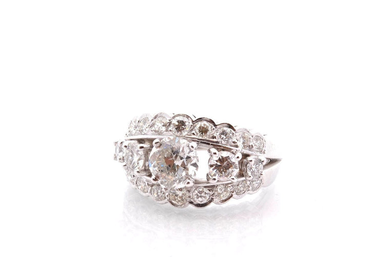 Bague 53 Bague vintage diamants en or 18k 58 Facettes 27236-27101