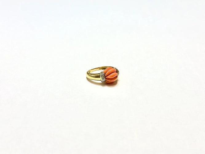 Bague Petite bague corail boule 58 Facettes