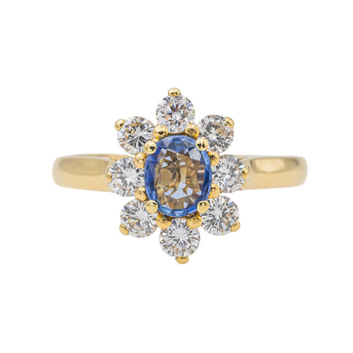 Bague 55 Bague Pompadour Or jaune Saphir 58 Facettes 3332916CN