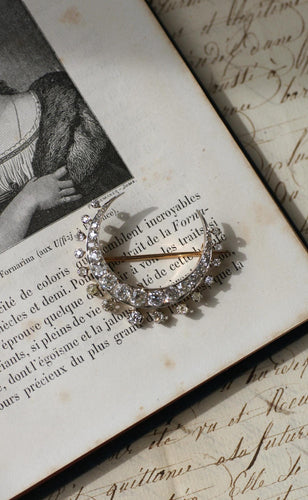 Broche Broche Napoléon III or rose et diamants 58 Facettes