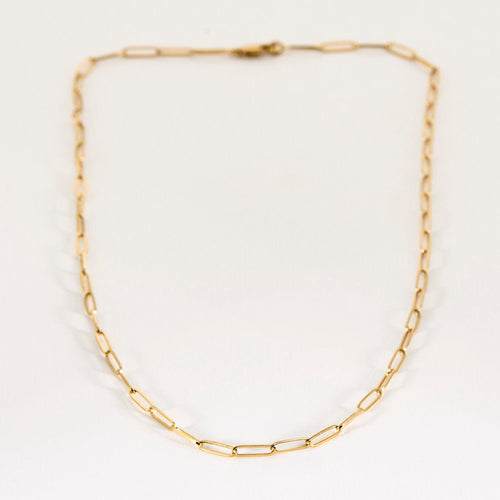 Collier Collier or jaune à maillons rectangulaires 58 Facettes MON08632