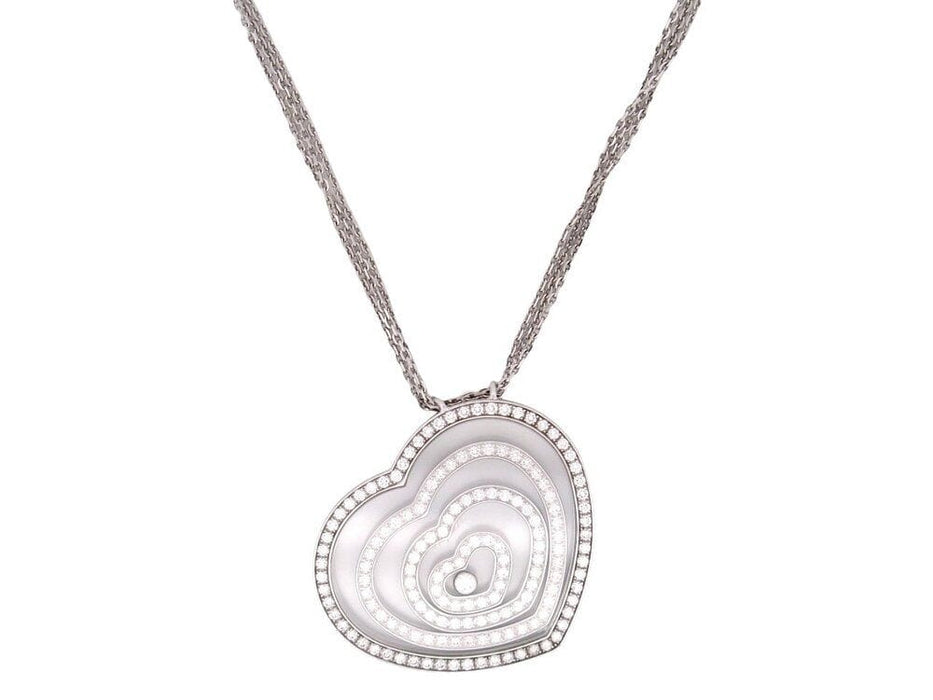 CHOPARD happy spirit ketting 4 harten 154 diamanten 2 witgoud