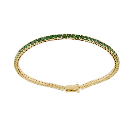 Bracelet Bracelet tennis avec émeraudes 58 Facettes 32822