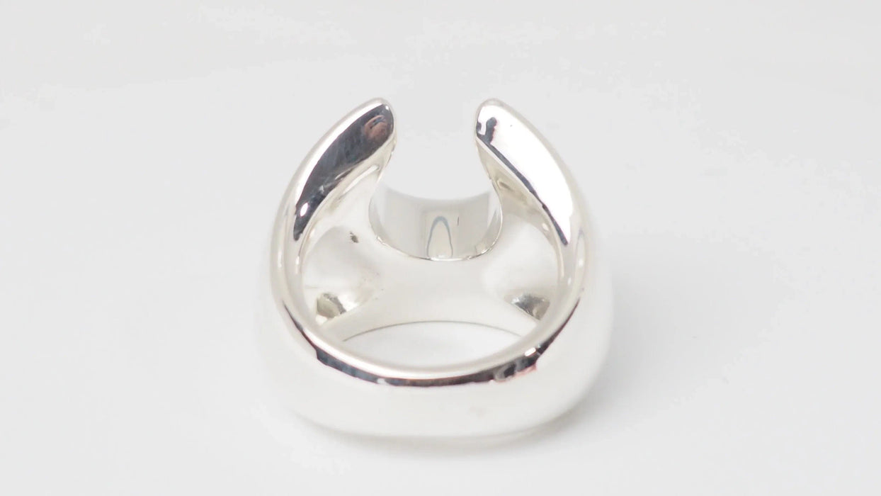 Bague HERMES - Bague fer à cheval en argent 58 Facettes 32825