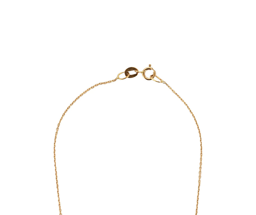 Yellow gold, pearl and diamond necklace