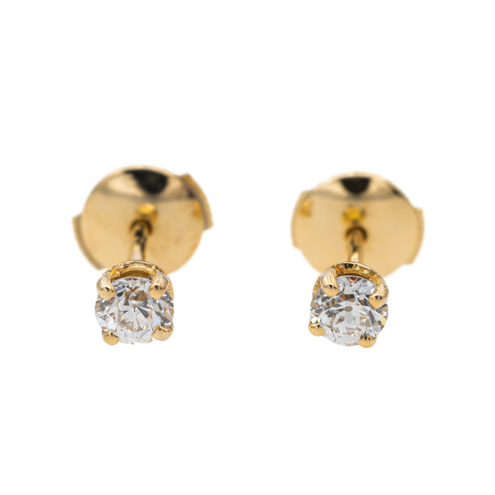 Boucles d'oreilles Boucles d'oreilles Puces Or jaune Diamant 58 Facettes 2700158CN