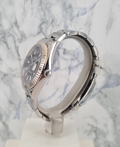 Montre ROLEX - Montre DateJust II Noir 58 Facettes 116334