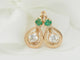 Boucles d'oreilles Boucles d'oreilles en or jaune, émeraudes et diamants 58 Facettes 33325