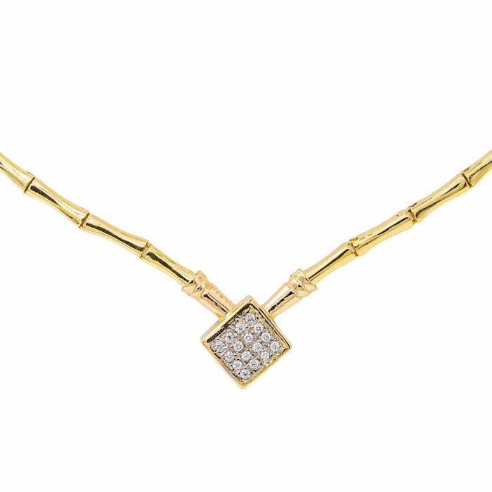 Collier Collier Or jaune Diamant 58 Facettes 3028448CN