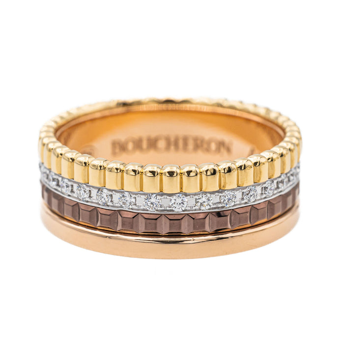 Boucheron Ring Quatre Yellow gold Diamond