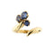 Bague 54 Bague Or jaune Saphirs 58 Facettes 34048