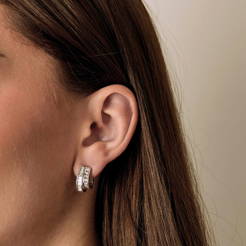 Boucles d'oreilles Boucles d'oreilles en or blanc et diamants 58 Facettes VIL0771