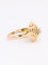 Bague 56 Bague ancienne fleur or jaune pierre blanche 58 Facettes 1CA0000012/1