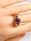 Bague 56 Bague or jaune améthystes 58 Facettes AB445