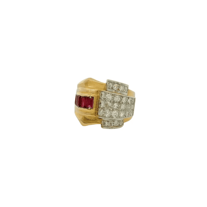 Bague 53 Bague Tank en diamant vers 1940 58 Facettes