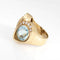 Bague Bague hibou vintage en or jaune 14 carats avec améthyste, topaze bleue et diamant, taille 6, bande large 58 Facettes G13155