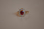 Bague Vintage yellow gold ruby ring 58 Facettes