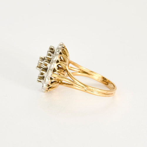 Bague 56 Bague Marguerite or jaune et diamants 58 Facettes PER1406