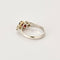 Bague 59 Bague or gris et jaune, rubis et diamants 58 Facettes GU262