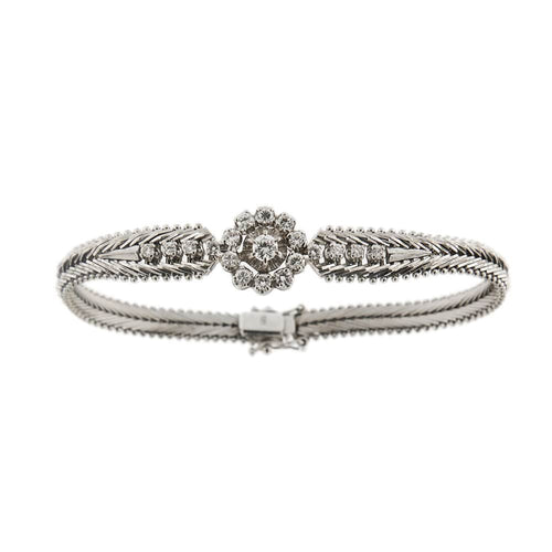 Pulseira de diamante vintage 0,89 ct