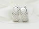 Boucles d'oreilles Boucles d'oreille créoles en or blanc et diamants 58 Facettes 33434