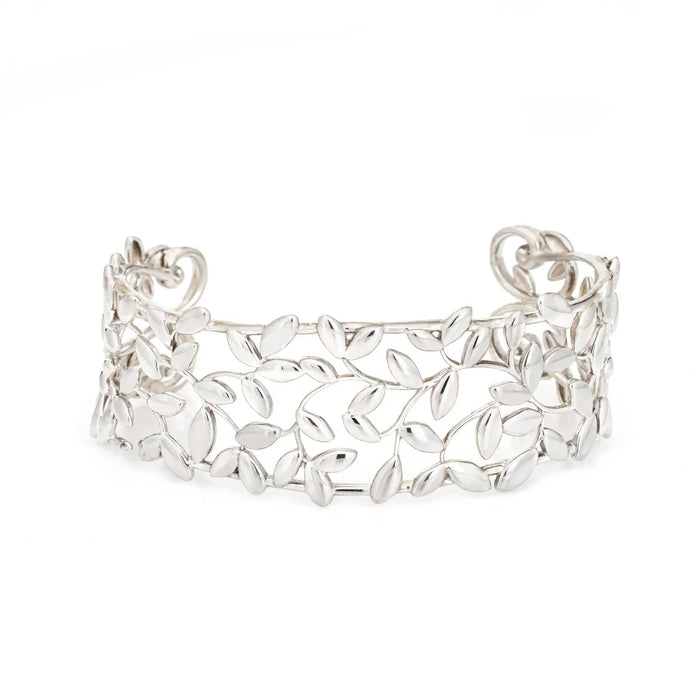 Bracelet Bracelet manchette feuille d'olivier TIFFANY & CO. Paloma Picasso argent XL 58 Facettes G13542