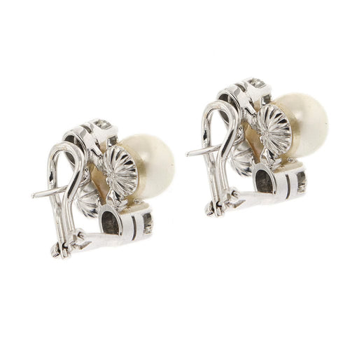 Boucles d'oreilles Boucles d'oreilles perles et diamants 58 Facettes 32450