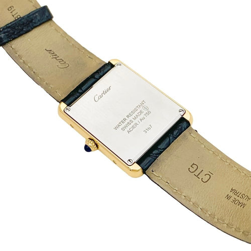 Montre Montre Cartier, "Tank Solo", or jaune et acier. 58 Facettes 34830