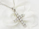 Collier collier croix vintage en or blanc et diamants 58 Facettes 32868