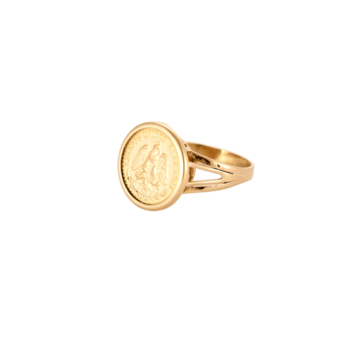 Bague 50 BAGUE OR, PIÈCE DOS PESOS. 58 Facettes BO/240011/