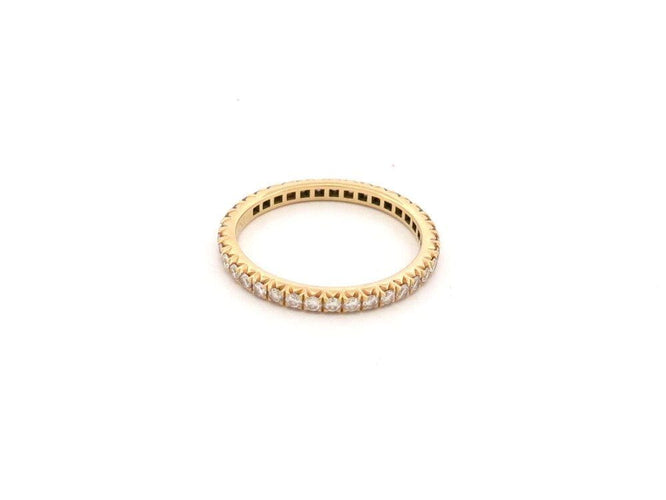 Bague 54 bague INEDIT alliance americaine or jaune tour diamants 58 Facettes 263994