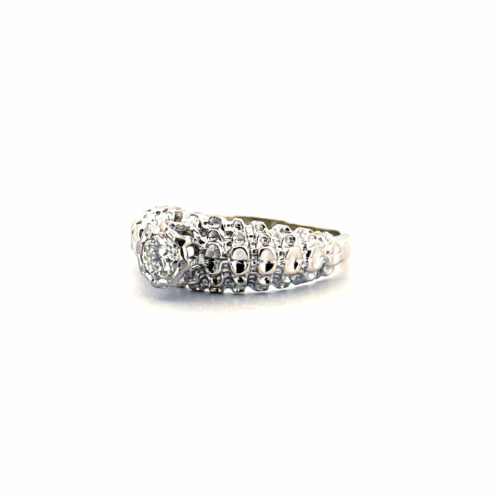 Bague 56 Solitaire or blanc diamants 58 Facettes 88-GS36090-01