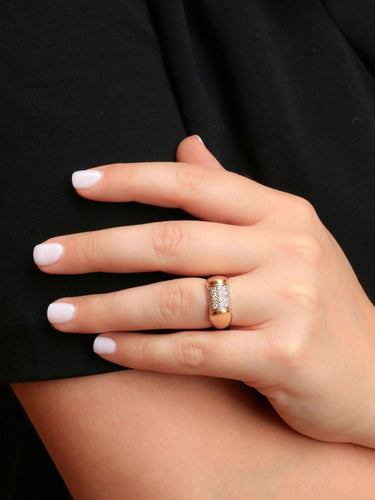 Bague 54.5 Bague chevalière or jaune diamants 0,4 ct 58 Facettes J373