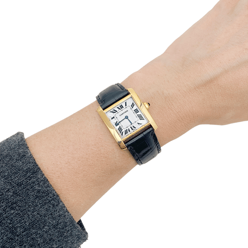 Montre Montre Cartier "Tank Française" or jaune. 58 Facettes 34205