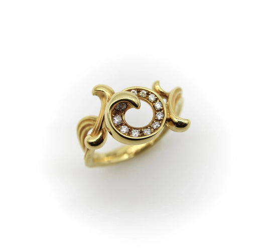 Bague Bague spirale Origen en or 18 carats et diamants Carrera y Carrera 58 Facettes A1002N