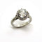 Bague solitaire or blanc diamant 1,58 carat 58 Facettes 26/6