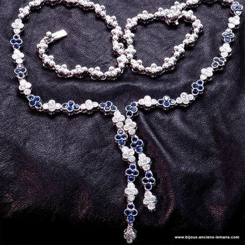 Collier Collier Saphirs Diamants 58 Facettes 16203