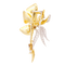 Broche Broche vintage, "Iris", or jaune, platine, diamants. 58 Facettes 34139