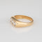 Vintage Three Diamond Ring Sz 10 Band 14k Yellow Gold Trilogy Estate Jewelry 58 Facettes G14055