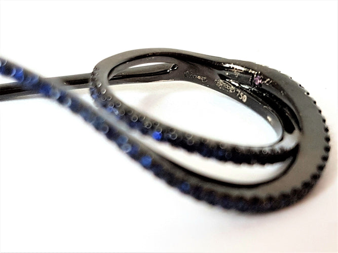 Bague 48 Etername Bague Entrelacs Or noir Saphir 58 Facettes 06230CD