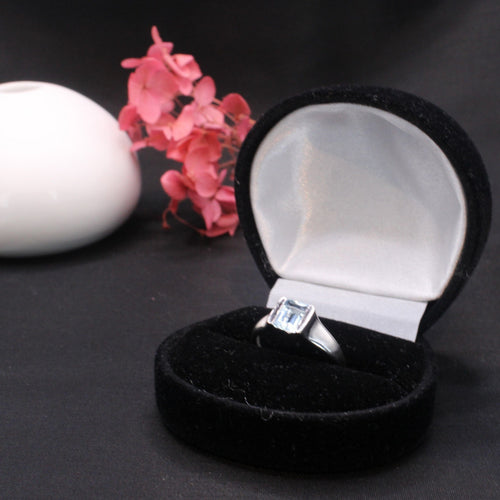 Bague Bague rectangulaire aigue-marine 58 Facettes MG2