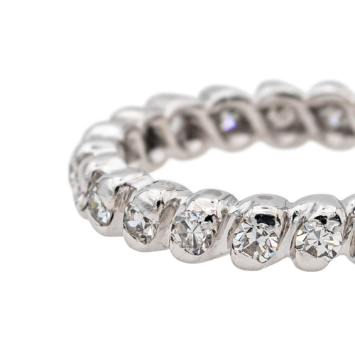 Bague 51 Bague Alliance américaine Or blanc Diamant 58 Facettes 3804930CN